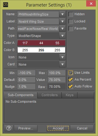 Use Limits Parameter. Daz Studio 3D model